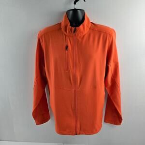 NWT Graham Luxe full zip golf‎ jacket sweater orange Large mens 5158